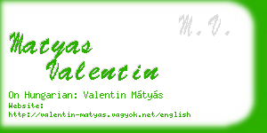 matyas valentin business card